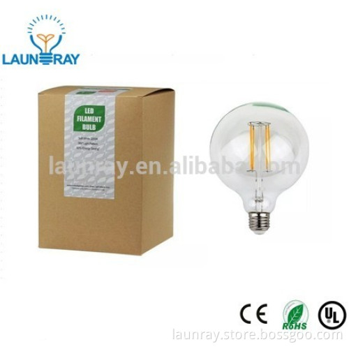 G125 G95 G80 E26 UL Listed Lights 6W Led Filament Bulb Dimmable Warm White